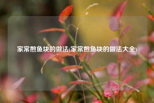 家常煎鱼块的做法(家常煎鱼块的做法大全)